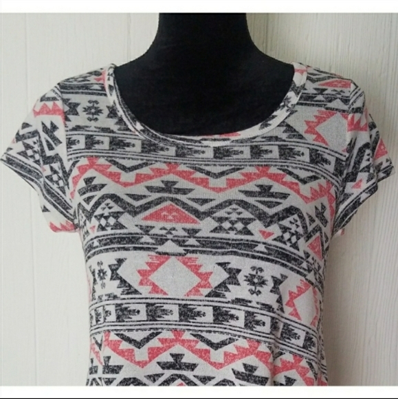Knitted Tribal Aztec Boho Print Shirt Blou… - Picture 3 of 3